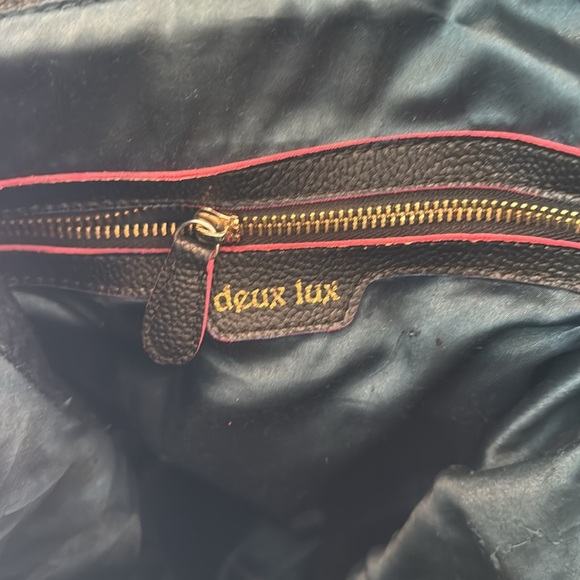 Deux Lux Black & Pink Woven Drawstring Backpack - Picture 2 of 14